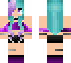 purple and blue party girl