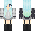 still not finnished girl with blue hair
