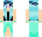 blue flower girl