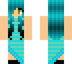blue hair hawaii dress