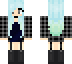 blue haired girl