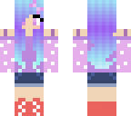 cute blue haired girl