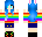 cute rainbow  bunny girl