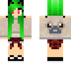 pug girl green