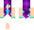 purple hair blue dress 2o
