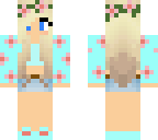 blue flower girl