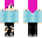 glitched while made   minecraft girl