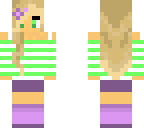 green and purple cutie girl