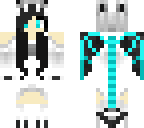 lightblue and black dragon girl