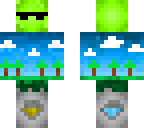 minecraft day green sun