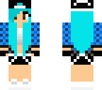 skater girl with blue hair