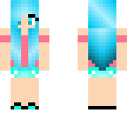 vibrant blue summer girl