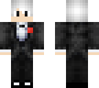 white hair tux