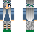 blue flower crown girl with silver hair