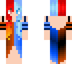 half and half fire and ice girl
