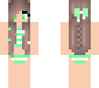 mint green bikini girl