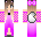 wolf girl wearing prom dress