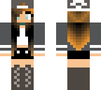 black and orange and brown haired cute girl