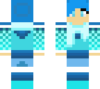 blue snow girl