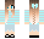 blue stripes girl