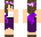 cute girl- purple and flowers