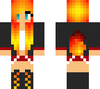 fire warewolf girl