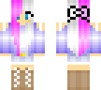 half pink half white