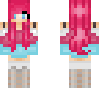 kawaii pink hair girl