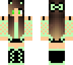 mint green cat girl