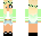 mint green girl