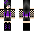 purple black skater goth girl