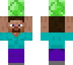steve holding emerald block