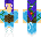 girl with vines - blue