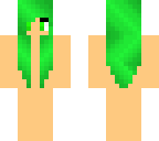 green haired girl