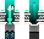 ombre teal hair girl