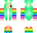 rainbow chibi summer girl