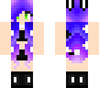 blue and purple hair bunny girl