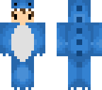 chibi blue dino boy