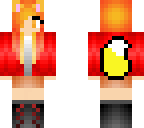 random fire wolf girl
