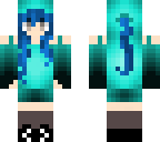 blue girl with pony tail