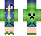 green creeper hoodie girl