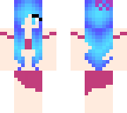 swimsuit blue hair