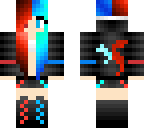 blue and red dragon girl crop top jacket