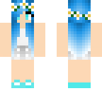 blue flower girl