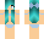blue summer bikini girl