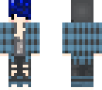 chibi blue hair kawaii