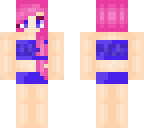 pink hair swimsuit