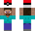steve holding pokeball