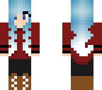 sweater girl with blue hair