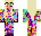 weird multi color girl